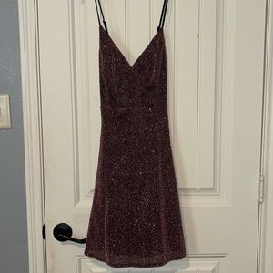 Glittery purple formal dress from LuLu’s